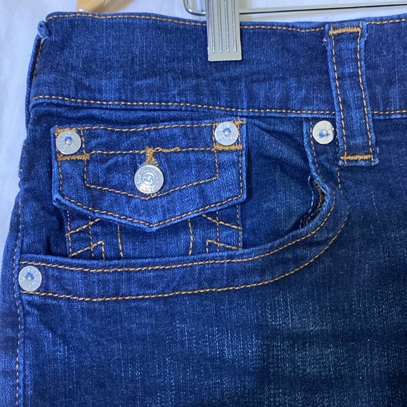 True Religion Jeans Ricky Relaxed Straight Size 38 Raw Hem Altered Length *READ* - Picture 4 of 11